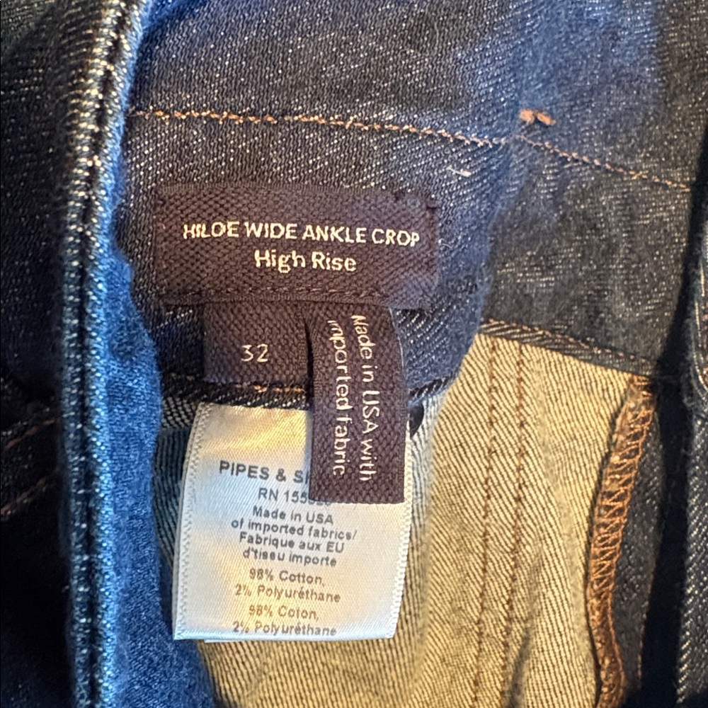 Veronica Beard Hilde Crop Wide Leg Jeans In Indigo View 5